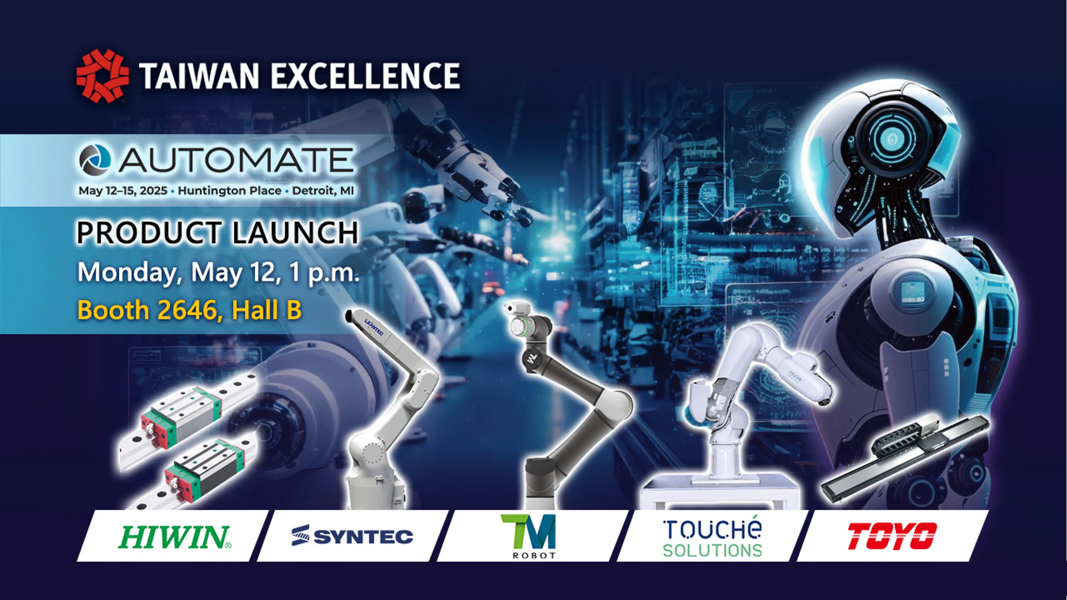 Taiwan Excellence to Introduce 15 Award-Winning Taiwanese Advanced Technology Brands at AUTOMATE 2025